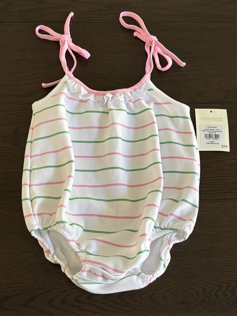 The Beaufort Bonnet Company Junie B. Bubble Romper (6-12M)